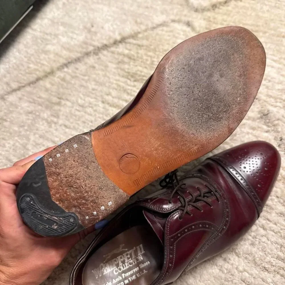 Source Unknown burgundy leather